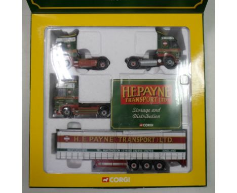 Corgi  H E Payne Transport Ltd Set of 3 Tractor Units and a Trailer - Stock Code - CC99147 Scale - 1:50 | Model Condition - 5