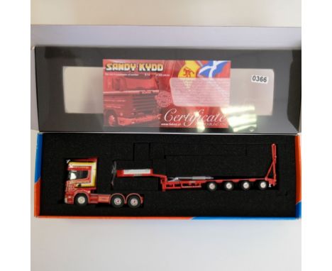 Tekno Sandy kydd Scania R580 Flatbed Trailer - Stock Code - 55044 Scale - 1:50 | Model Condition - 5/5 | Box Condition - 4/5 