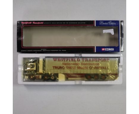 Corgi  Scania 4 Series Curtainsider - Westfield Transport Ltd, Truro - Stock Code - CC12213 Scale - 1:50 | Model Condition - 