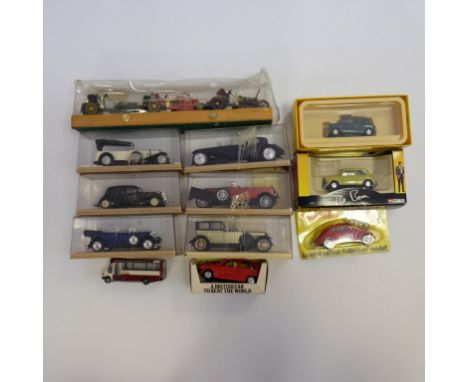 Various Selection of 14 various diecast cars and buses, including Mr Beans Mini - Stock Code - Various Scale - N/A | Model Co