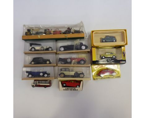 Various Selection of 14 various diecast cars and buses, including Mr Beans Mini - Stock Code - Various Scale - N/A | Model Co