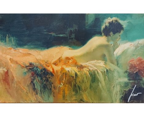 Giuseppe Pino, Soft Light, coloured print on canvas, signed and numbered 13/295, 44cms x 74cms 