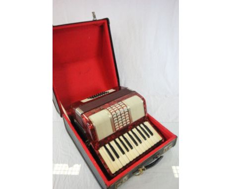 Cased Galotta Piano Accordion 
