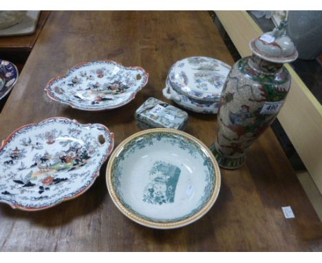 Group of vintage ceramics with an Oriental theme