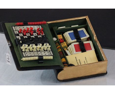 Vintage Games Compendium contained within a Leather Case in the form of a Book