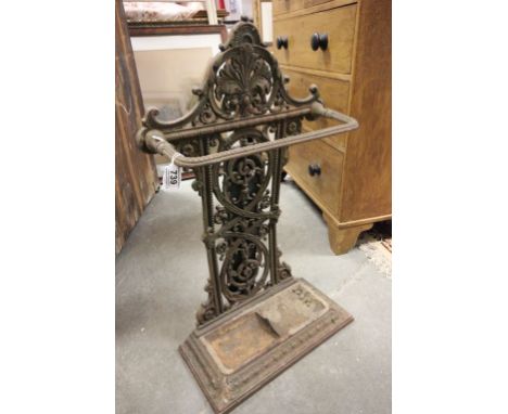 An antique Falkirk cast iron umbrella / stick stand af.