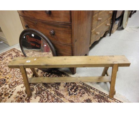 Vintage pine pig bench