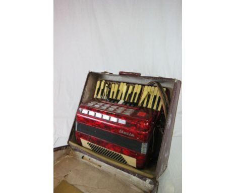 A cased Baile accordion for repair.