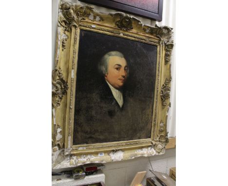 Large Gilt framed Oil on canvas Portrait of a 19th Century gentleman