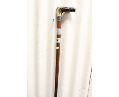 A  vintage sword stick with antler handle.