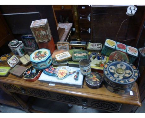 A crate of vintage Tins and another of vintage Tools
