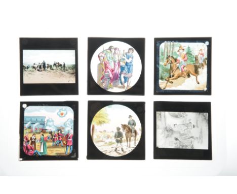 Ten Magic Lantern Slidesfrom makers including Comic Slides, All British Piture Co, and more (10)