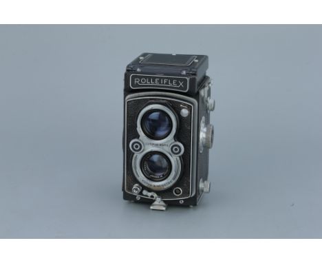 A Rollei Rolleiflex Automat TLR Camera,serial no. 1159288, body, F-G, shutter working, lens, F-G, some light internal haze an