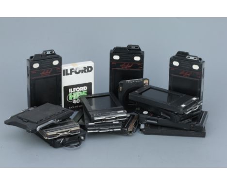 A Selection of Linhof 6½x9cm Double Dark Slides,together with a few other accessories including Linhof lens board (a lot)