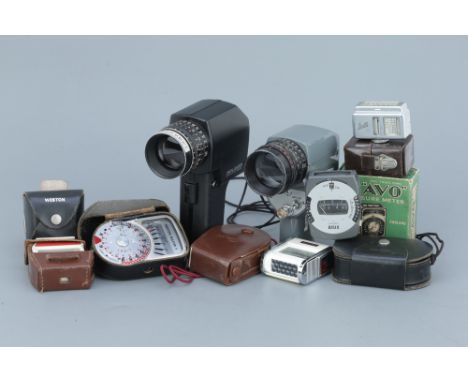 A Selection of Various Light Meters,including Soligor Digital Spot Sensor, unmarked spot meter and more (a lot)