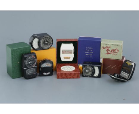 A Selection of Various Light Meters,including Electro BEW I for Cine, Chauvin Arnoux, Ilford Photo Electric Meter Type 'C' an