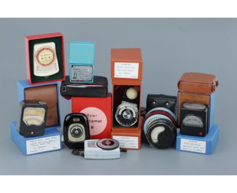 A Selection of Various Light Meters,including Norwood Super-Director, Blendux Photo-Electric, Weston Electric Model 850 and m