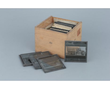 Military Vehicle Magic Lantern Slide Setconsisting of 16 standard square slides showing technical layouts of WWII US vehicles
