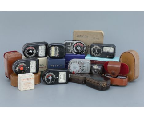 A Selection of Various Light Meters,including Weston Cedat Meter, Weston Master IV Model 745, Weston Master Master V and more