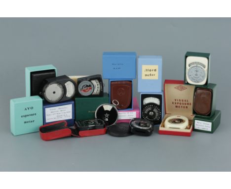 A Selection of Various Light Meters,including Weston Photronic Model 617, AVO Exposure meter, Walz Corona Exposure Meter and 