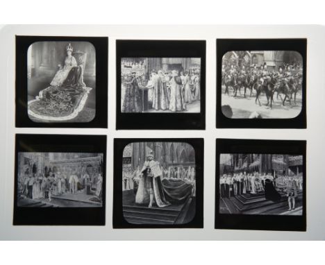 Magic Lantern Slides of Edward VII Coronation,collection of slides mostly relating to the coronation of Edward VII and Alexan