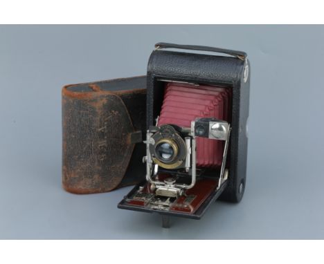 A Kodak No.4 Model A Folding Pocket Kodak Camera,123 roll film (4x5"), with Taylor Hobson Cooke Series III f/6.5 lens, body, 