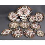 Royal Crown Derby 'Derby Japan' A1336 - 6 x 22cm plate - 6 x 16cm plates - gravy dish and plate -