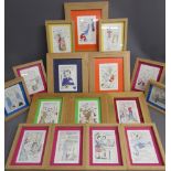 16 Tim Bulmer pencil signed framed limited edition prints -  The It Girl 17/200 Perfect Working