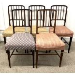5 Victorian bedroom chairs (4 in rosewood)