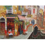 Framed Shvaiko 'Osteria del Ponte' limited edition 179/230 hand finished giclee print - approx. 88cm