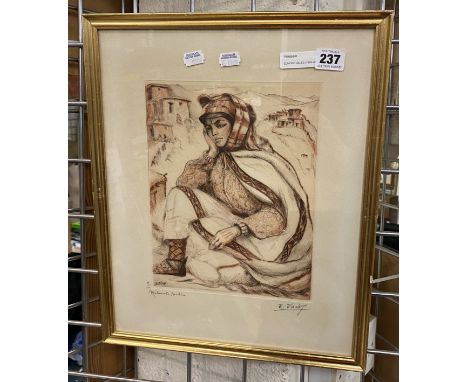 EDMOND VALES (1918-2001) ETCHING  88/120 26CM X 20CM