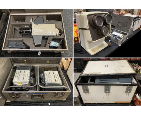 BBC TV LINK ELECTRONIC VIDEO CAMERA WITH 2 MOBILE OPERATION UNITS IN FLIGHT CASES/PROJECTOR ETC