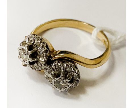 18CT GOLD &amp; DIAMOND RING - APPROX 0.70 POINTS &amp; APPROX 5.30 GRAMS - SIZE N