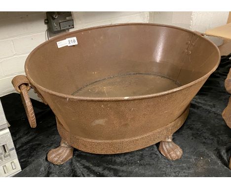 CAST IRON RING HANDLE PLANTER