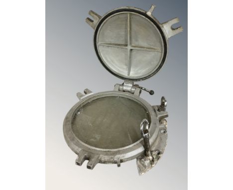 A ship's porthole, diameter 54 cm.