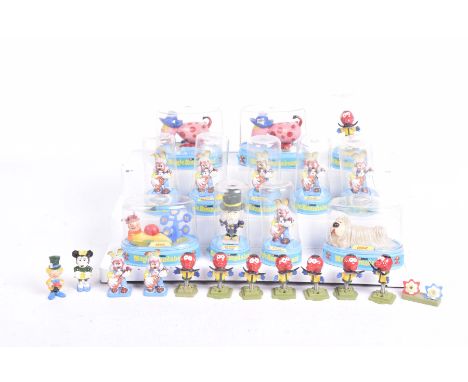 Twelve Magic Roundabout figures by CorgiIn plastic containers, comprising 7x Dylan, 2x Ermintrude, Brian, Dougal and Zebedee,