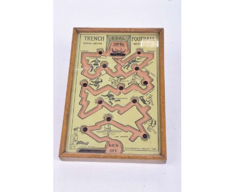 A First World War game 'Trench Football'Being a ball-bearing type game, showing various German generals, a skilled game of mo