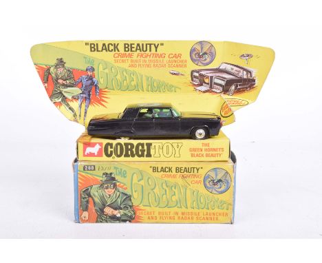 A boxed Corgi No: 268 'The Green Hornet' - Black BeautyFinished in black, green tinted windows and interior, chrome spun hubs