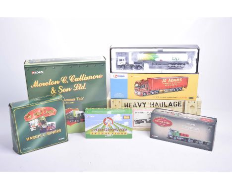 Seven boxed Corgi diecast vehiclesComprising CC99154 Moreton C Cullimore & Son Ltd two piece set, CC1907 Gold Star Special, C