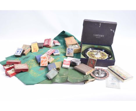 A boxed Sandown racehorse gameThe game with roulette style wheel, further roulette wheel, fold out game sheet, roulette felt 