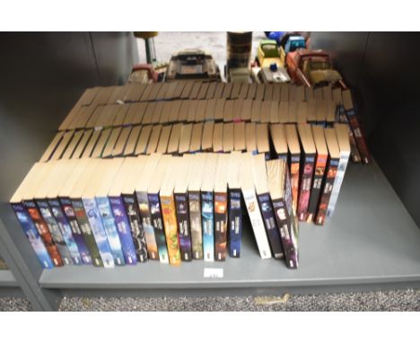A shelf of BBC Doctor Who Paperback Books, mixed logo's, 111 in total, all in good condition