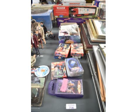 A collection of Doctor Who Trading Cards and Playing Cards, mixed Logo's along with Doctor Who Badges
