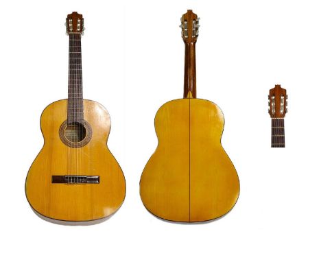 with hand-signed maker's label 'Constructor de Guitarras, Granada', rosewood fingerboard, bridge and bindings, lightwood back