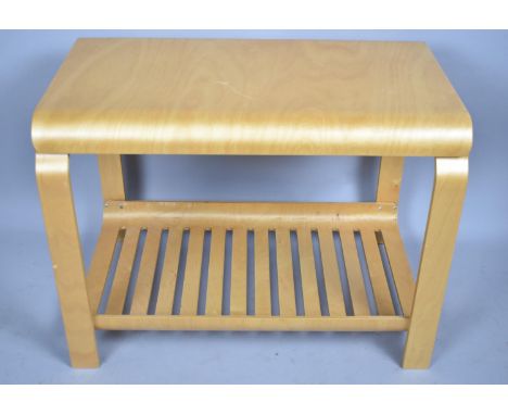 A Modern Rectangular Office Coffee Table with Stretcher Shelf, 67cm wide 