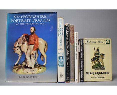 A Collection of Eight Text Books on Staffordshire Pottery Figures, Including 'Staffordshire Portrait Figures of the Victorian