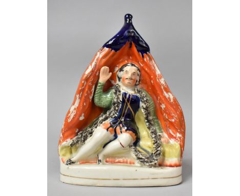A 19th Century Staffordshire Pottery Portrait Figure of David Garrick Playing Richard III, 24cm high 