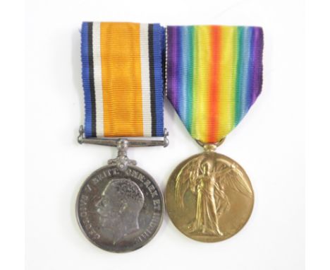 A R DUBLIN FUSILIERS PAIR. British War & Victory Medals with box of issue, named to 25217 Sjt J Keartland R.Dub. Fus. Also wi