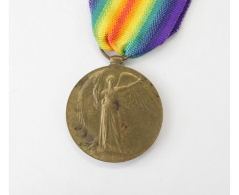 A KIA SEPTEMBER 1914 VICTORY MEDAL. Named to 8528 Pte A F Allen Ox & Bucks LI. Arthur Frank Allen of the 2nd Battalion Oxford