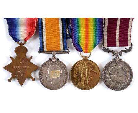 A MERITORIUS SERVICE MEDAL (TANK CORPS) GROUP. A 1914 Star named to T-26589 Dvr R MacDonald ASC. British War & Victory Medals