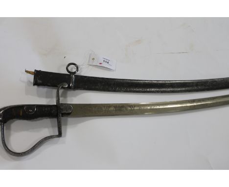 AN IMPERIAL GERMAN ARTILLERY OFFICERS SWORD & SCABBARD. An Inperial German presentation sword, complete with its steel scabba